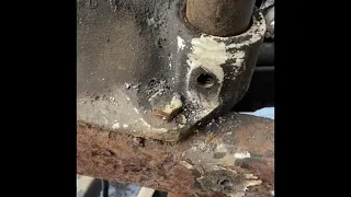 Repair of snapped off jockey wheel bolt