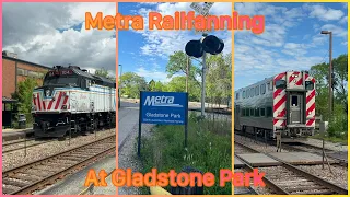 Metra Railfanning at Gladstone Park (ft. METX 104 & UP Local)