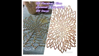 Easy DIY  placemats | Round placemats | DIY golden placemats  | how to make a placemat at home