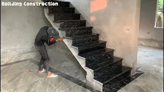 The Technique Of Installing Quartz Black Stone Stairs With The Most Precise Manual Method