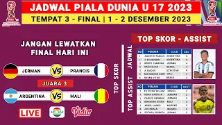 RESMI! Jadwal Final Piala Dunia U17 2023 - Jerman vs Prancis - Final Piala Dunia u17 2023