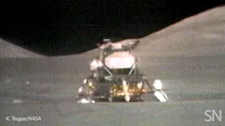 Apollo 17's Harrison Schmitt throws a hammer on the moon | Science News