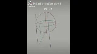 Head drawing practice day 1 following Akihito Yoshitomi videos
