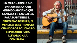 UN MILLONARIO LE DIO UNA GUITARRA A UN MENDIGO ANCIANO QUE CANTABA EN LAS CALLES PARA MANTENERSE...