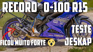 Record no 0-100 da R15 | Teste escapamento Jeskap, o som ficou incrivel!