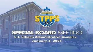 STPPS Special Board Meeting - 1/4/21