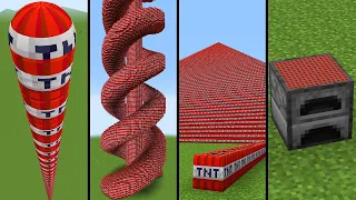 all tnt experiments in one video in Minecraft