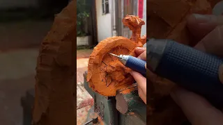 Wood Carving l How to make Wooden Fat Bike - Bicycle l Wood Sculpture #Shorts