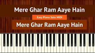 How To Play "Mere Ghar Ram Aaye Hain” (Easy) by Jubin Nautiyal | Bollypiano Tutorial