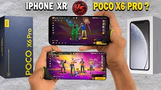 Poco X6 Pro Vs iPhone XR | Gaming Comparison Free Fire 2024
