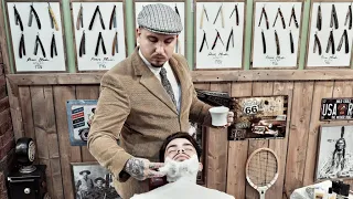 💈 ASMR BARBER - How To Do a Traditional RELAXING CLEAN SHAVE - TUTORIAL