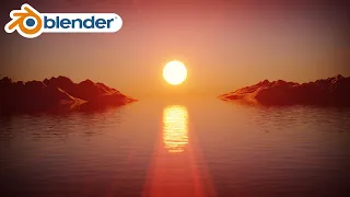 Ocean Sunset Environment (Blender Tutorial)