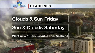A mix of clouds and sun on Friday and cooler.