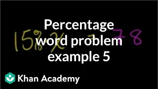 Percent word problem example 5 | Decimals | Pre-Algebra | Khan Academy