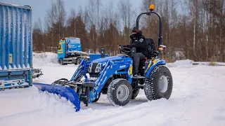 Solis 26 4wd HST lumitöissä