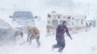 Weather in Canada! Blizzard in Saskatoon, Saskatchewan (Feb. 01, 2022)