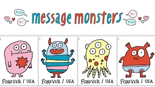 Message Monsters Forever® Stamps