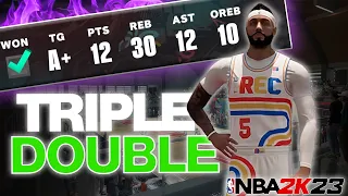 HUGE TRIPLE DOUBLE IN REC! 30 REBOUNDS! NBA 2K23 NEXT GEN REC GAMEPLAY