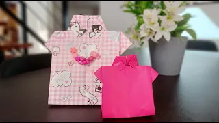 DIY Gift Bag | Origami Shirt Gift Bag | Paper Bag | Easy Paper Crafts