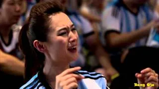 Argentina fans crying after losing from Germany at FIFA World Cup 2014 Final