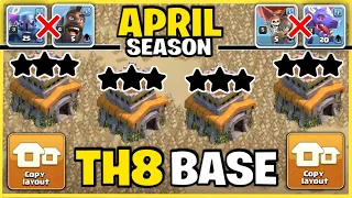 (TOP 10) NEW BEST TH8 WAR BASE LINK 2024 || TH8 CWL BASE LINK 2024 || TH8 BASE LAYOUT CLASH OF CLANS