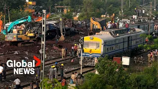 India train crash: Service resumes at station controlling site of deadly railway disaster