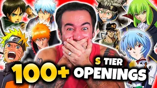 Rapper Reacts to 100+ ANIME OPENINGS (S TIER ONLY)