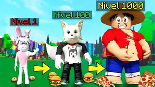 ¡PASAMOS de GORDITO NOOB a GORDITO PRO en ROBLOX! 🍕😂 ¡COMEMOS HASTA REVENTAR! con ALEXY