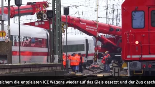 ICE 945 ist bei der Einfahrt in den Hauptbahnhof von Dortmund entgleist