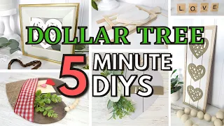 5 Quick Dollar Tree DIYS That Will Make Your Heart Melt 💕 Valentines Day Crafts 2023
