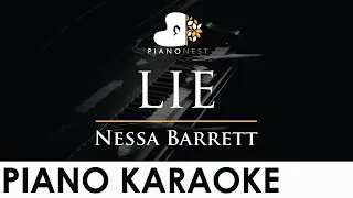 Nessa Barrett - lie - Piano Karaoke Instrumental Cover with Lyrics