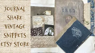 Junk Journal Share From Vintage Snippets Etsy Shop