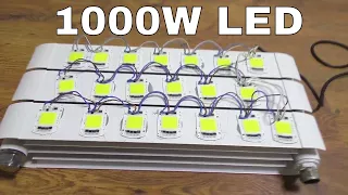 БАТАРЕЯ ИЗ СВЕТОДИОДОВ ИЛИ СВЕТ ИЗ АДА🔥1000w led ФОНАРЬ НА 1000 ВАТТ