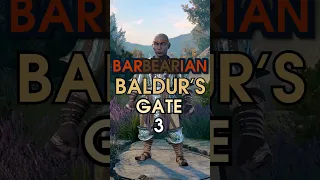 a BarBEARian build for Baldur's Gate 3 in 1 min - Barbarian/Druid #shorts #baldursgate3 #bg3