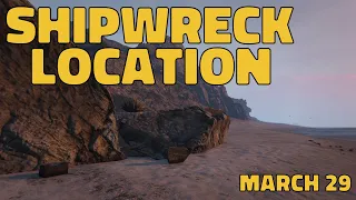 Shipwreck Location for March 29 | GTA Online Daily Shipwreck Location