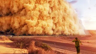 apocalyptic scenes in china ! Massive sandstorm engulfs Qinghai Province