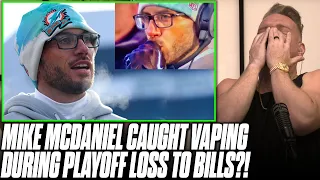People Think Mike McDaniel Was Vaping On Sideline Of Playoff Loss To Bills?! | Pat McAfee Reacts