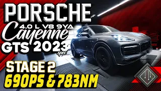 Porsche Cayenne GTS 4.0l V8 Bi-Turbo (MY 2023) | Stage 2 - Dyno - 100-200 km/h | mcchip-dkr