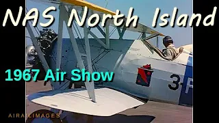 NAS North Island, San Diego, August 1967 air show - Frank Tallman Boeing 100, Bill Fornof Bearcat