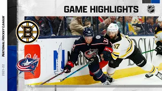 Bruins @ Blue Jackets 4/4 l NHL Highlights 2022