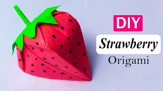 How to make origami strawberry I strawberry origami 3d
