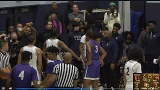 Bronny James Fights St Augustine For Broke His Teammate Back With Season-Ending Move !