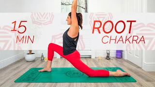 🔴 Grounding Root Chakra Yoga - 15 Minute Balancing Muladhara Flow - Sacred Lotus Yoga