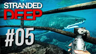 TUBARÃO BRANCO e melhorei a JANGADA | Overman jogando Stranded Deep #05 - Sobrevivência Realista