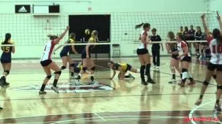 York Lions | Women's volleyball vs. Queen's Gaels highlights - October 27, 2012