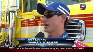 Tony Stewart angry with Joey Logano post race interviews.