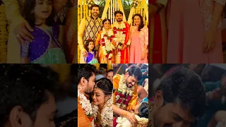 Sun tv thirumagal serial heroine nivedha and surendar wedding video ❤️✨🤩#couple #love #wedding