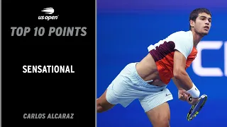 Carlos Alcaraz | Top 10 Points | 2022 US Open