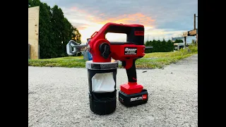 BAUER 20V AIRLESS PAINT SPRAYER FROM HARBOR FREIGHT ( PROBLEM SOLVED UPDATE VIDEO )