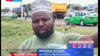 Six people injured on a road accident along Nakuru-Nairobi highway